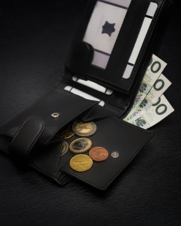 Portfel Męski Skórzany Elegancki Ekoskóra Pojemny