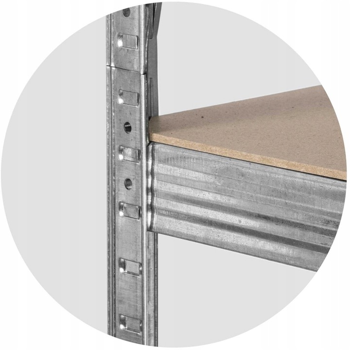 Regał MAGAZYNOWY metalowy DO GARAŻU piwnicy 174x80x40 cm max 700kg 4