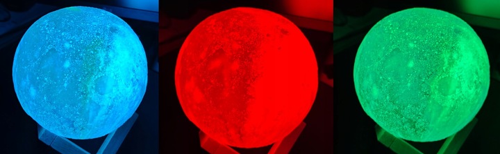 KSIĘŻYCOWA LAMPKA NOCNA LED - DO SYPIALNI NA BIURKO PLANETA KSIĘŻYC PREZENT