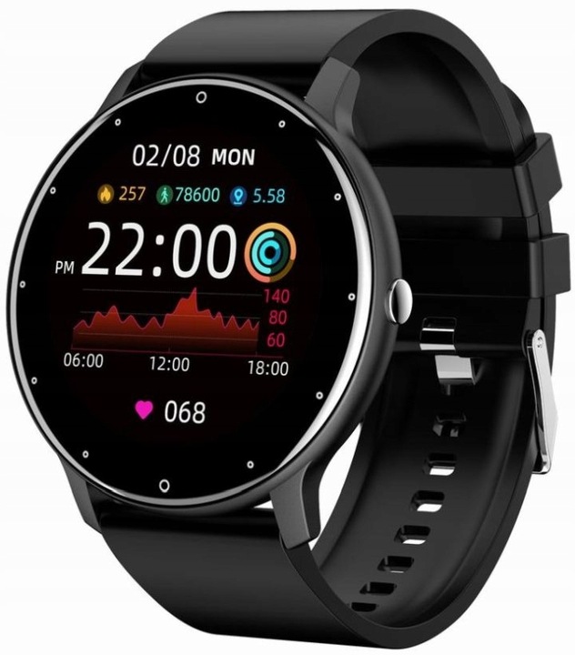 CZARNY SMARTWATCH Gravity GT1-3 PRO INTELIGENTNY CIŚNIENIE TLEN KROKOMIERZ