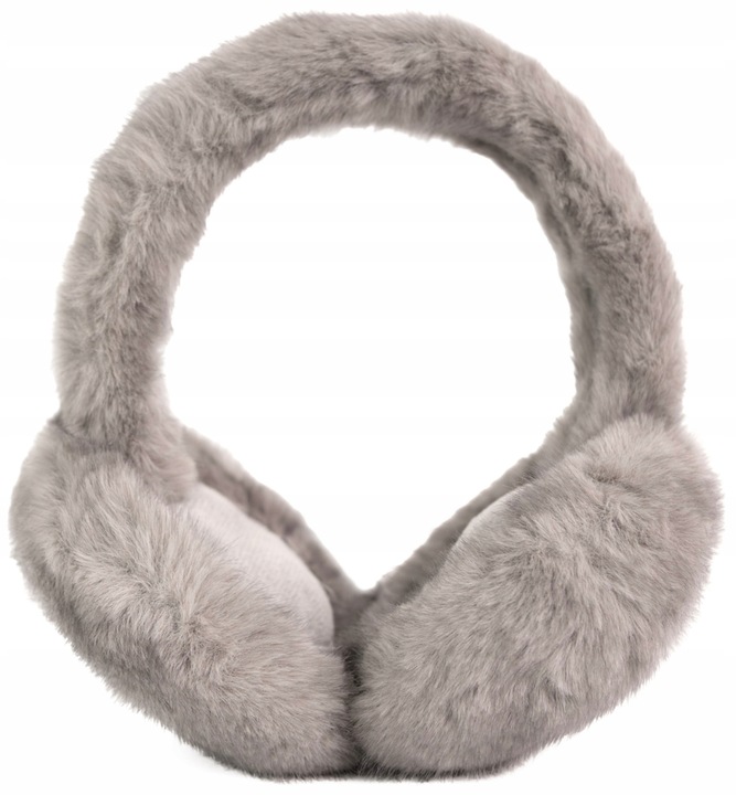 Futrzane nauszniki Keyla - dla dzieci, damskie, zimowe Szary