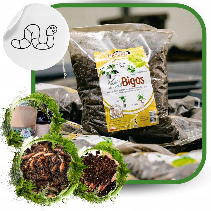 Ziemia do Kwiatów Podłoże do Monstery palm 20L Bio Bigos Lekkie