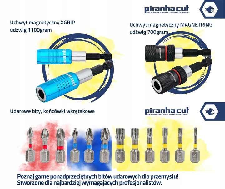 PIRANHACUT Uchwyt magnetyczny do bitów 1/4 GRATIS