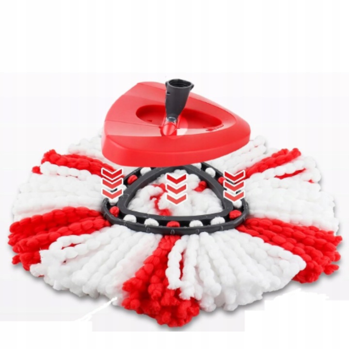 6x WKŁADY DO MOPA OBROTOWEGO ZAPAS DO MOPA VILEDA TURBO OBROTOWY KOŃCÓWKI