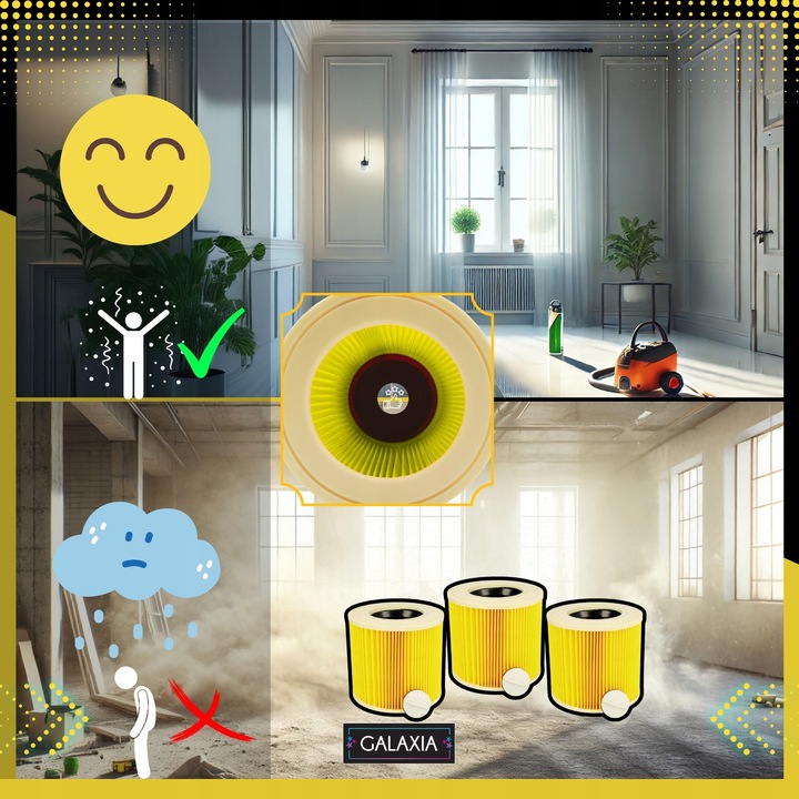 3x FILTR DO ODKURZACZA KARCHER WD3 Filtry 3 SZT WD 3 MV3 WD2 SE4001 KWD3