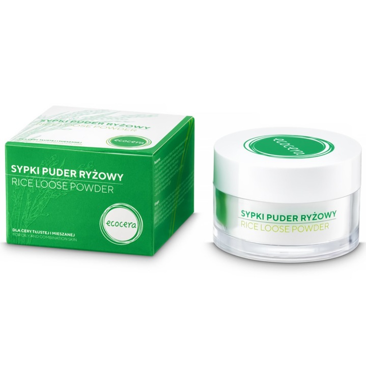 ECOCERA Sypki puder ryżowy dla cery tłustej i mieszanej 15g