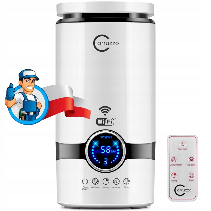 Nawilżacz powietrza SMART HOME+ WIFI automatyczny AROMATERAPIA OLEJKI