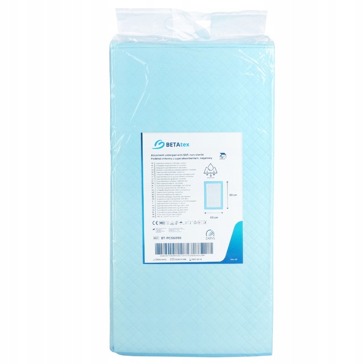 Podkłady chłonne PREMIUM SAP 90x60 higieniczne BETAtex+ by ZARYS 100 szt.