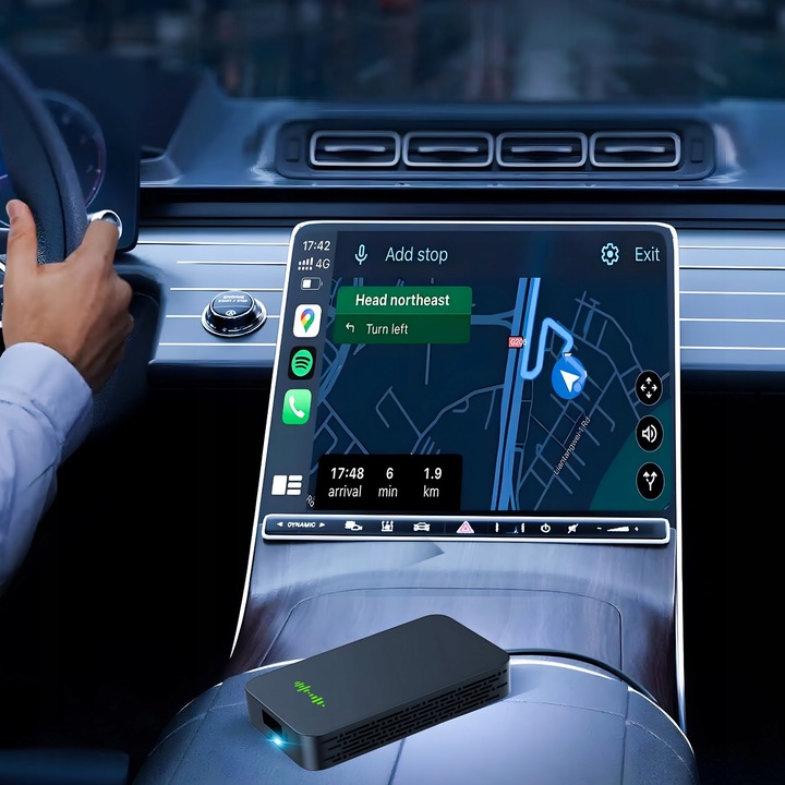 ADAPTER CARPLAY CARLINK BEZPRZEWODOWY SAMOCHODOWY ANDROID AUTO USB IPHONE