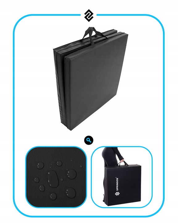 MATERAC DO ĆWICZEŃ FITNESS JOGI SKŁADANY GIMNASTYCZNY MATA DUŻA WYTRZYMAŁA