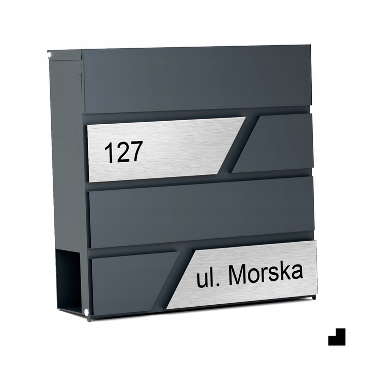 Duża Skrzynka Na Listy Z Numerem Domu Antracyt Skrzynka Na List Numer