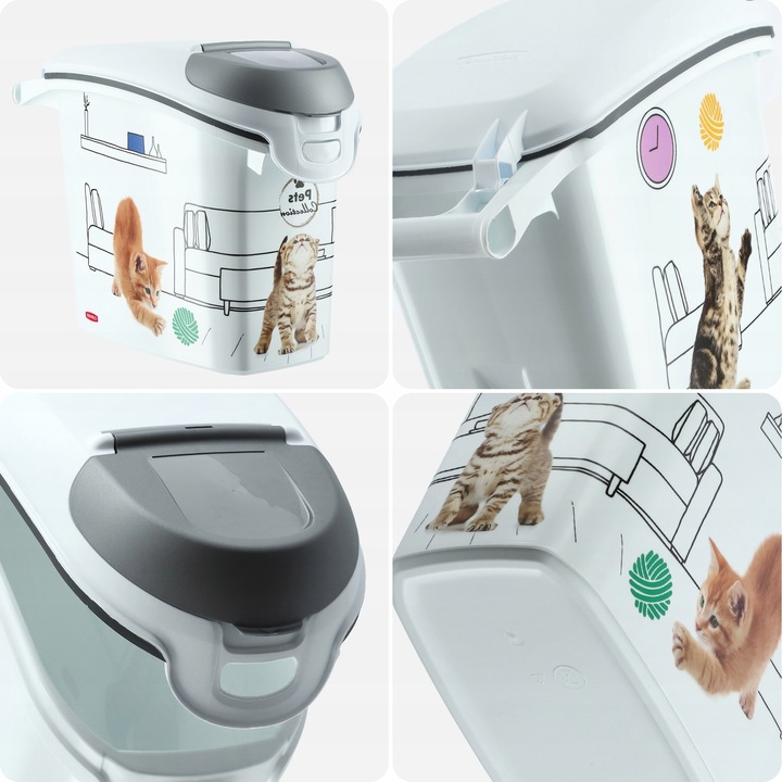 CURVER POJEMNIK NA SUCHĄ KARMĘ ŻWIREK DLA KOTA 15L