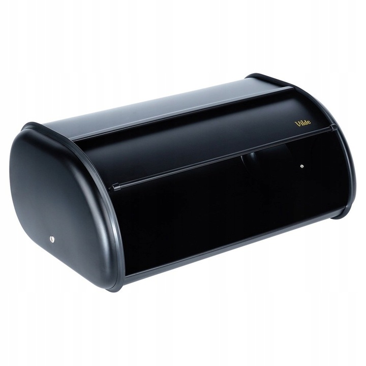 Duży CHLEBAK czarny metalowy pojemnik kuchenny na pieczywo chleb bułki