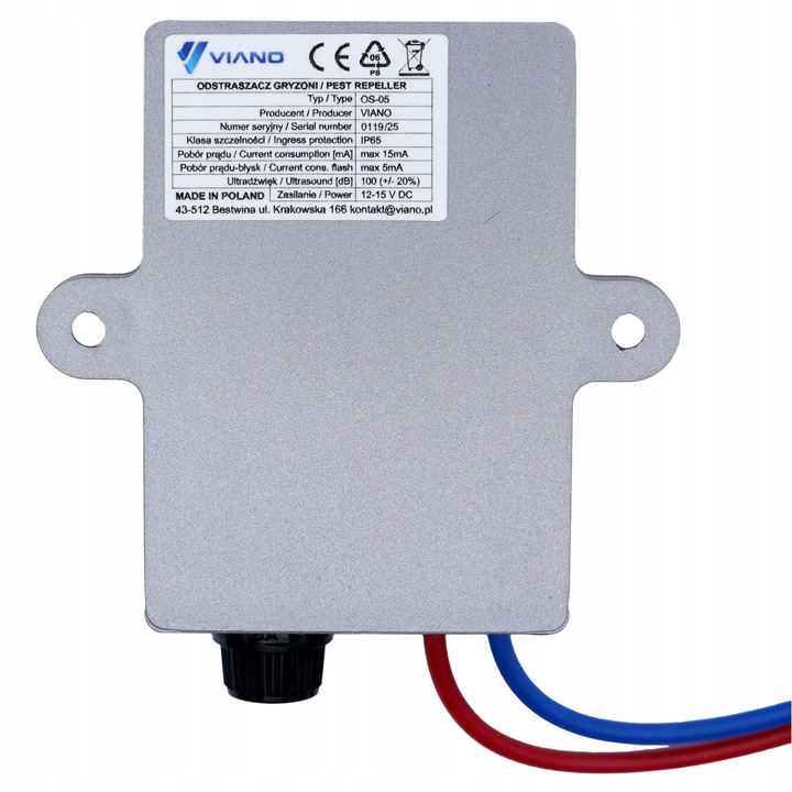 SAMOCHODOWY ODSTRASZACZ KUN GRYZONI SZCZURÓW MYSZY NA KUNY VIANO