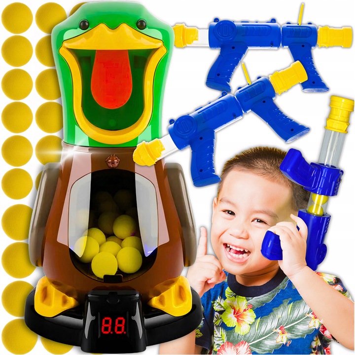 GŁODNA KACZKA STRZELANIE DO CELU PISTOLET ZABAWKOWY 2X GRA ZRĘCZNOŚCIOWA