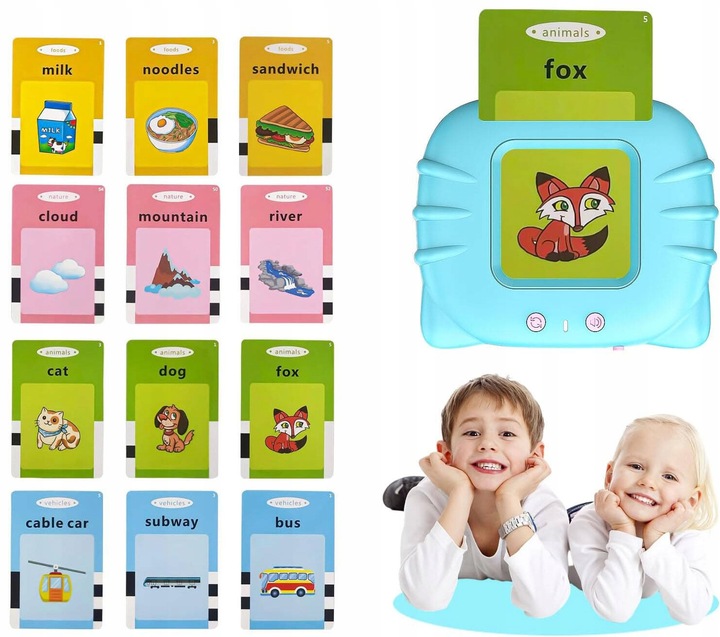 CZYTNIK KART DO NAUKI ANGIELSKIEGO 224 SŁÓWKA EDU DLA DZIECI 224 SŁÓWKA