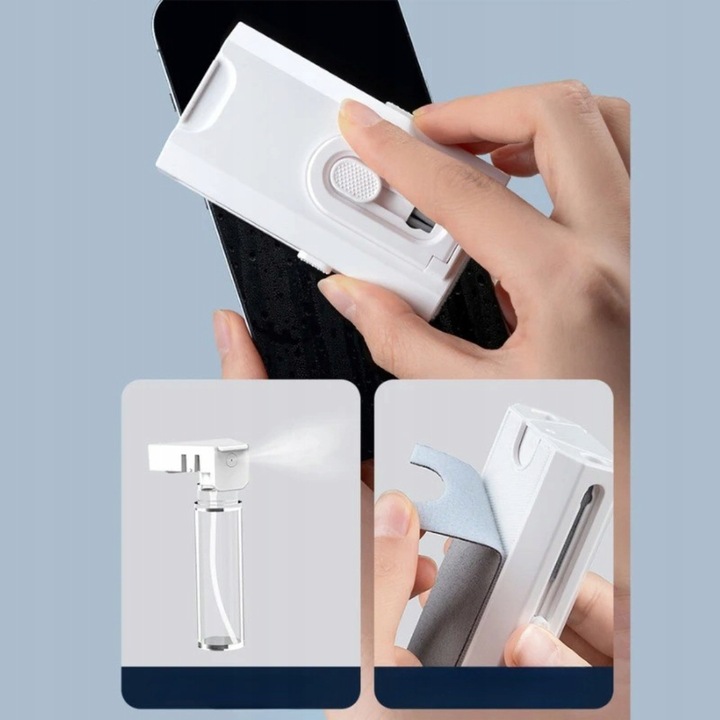 CZYŚCIK ZESTAW DO CZYSZCZENIA SŁUCHAWEK KLAWIATURY EKRANÓW RTV 8w1