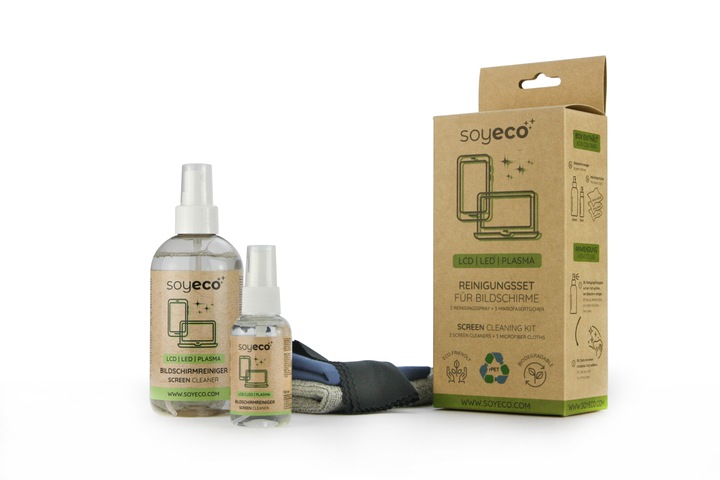 PŁYN DO CZYSZCZENIA EKRANÓW TV LCD LCD MONITORÓW ZESTAW Z MIKROFIBRĄ x3