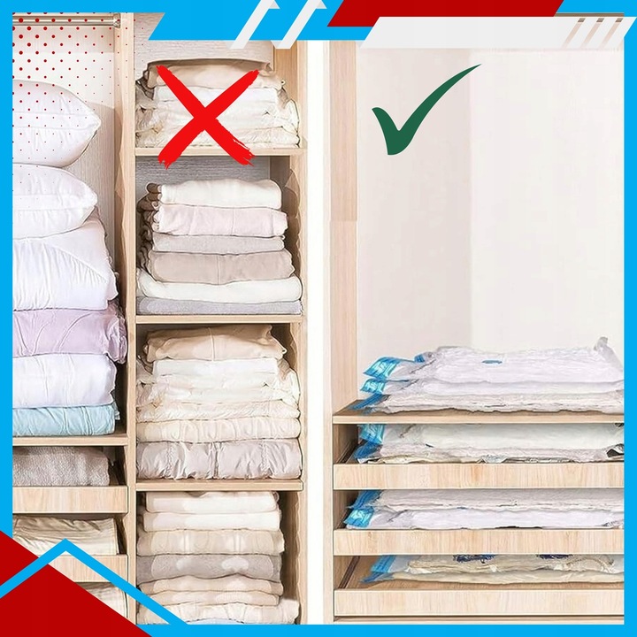 WORKI PRÓŻNIOWE Na Ubrania Pościel Torby, ZESTAW 12 SZTUK , 4 ROZMIARY