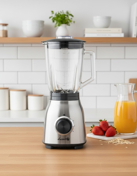 Blender kielichowy mocny Łucznik BL-1000 1,85l 1000W stal INOX kruszy