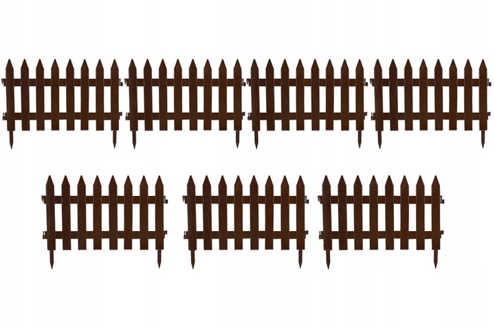 Płotek Palisada Ogrodowa 3,2m IPŁSU Brązowa