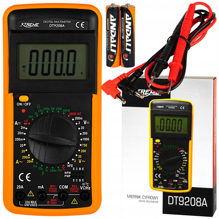 PROFESJONALNY MULTIMETR MIERNIK UNIWERSALNY CYFROWY PRĄDU NAPIĘCIA