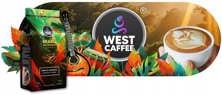 Kawa ziarnista Brazylia 1kg Świeżo Palona - 100% Arabica - Monte Carmelo