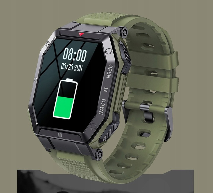 MOCNY WOJSKOWY ZEGAREK MĘSKI SMARTWATCH ROZMOWY SMS POLSKIE MENU ORYGINALNY