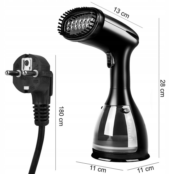 ŻELAZKO PAROWE PAROWNICA DO UBRAŃ STEAMER KLIPS 7w1 PAROWY ZESTAW