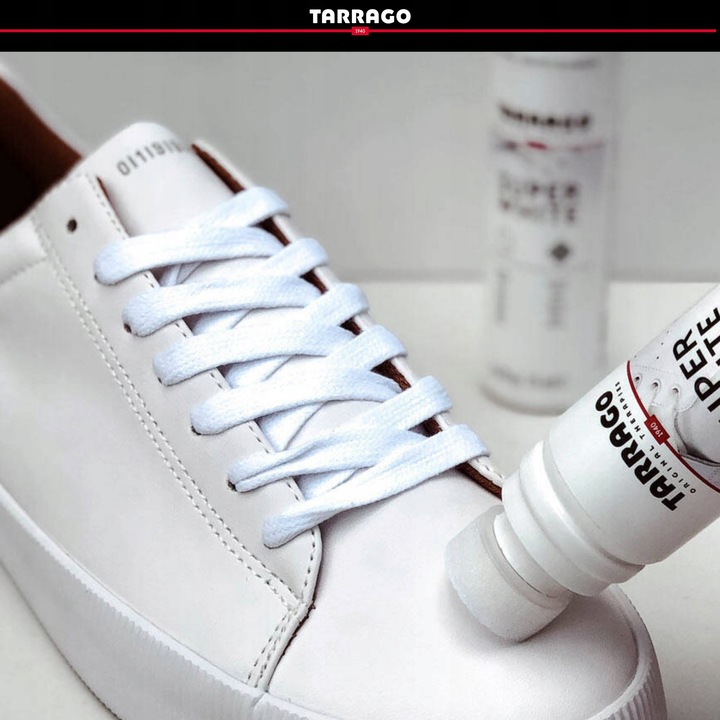Pasta do Butów Biała Farba do Sneakersów Tarrago z Aplikatorem Kryjąca 75ml