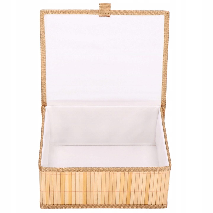 3x ORGANIZER BAMBUSOWY NA BIURKO KOSMETYKI 3 POJEMNIKI PUDEŁKA DO