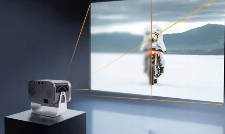 PROJEKTOR PRZENOŚNY RZUTNIK WIFI FULL HD 6000 LM ANDROID TV OBROTOWY