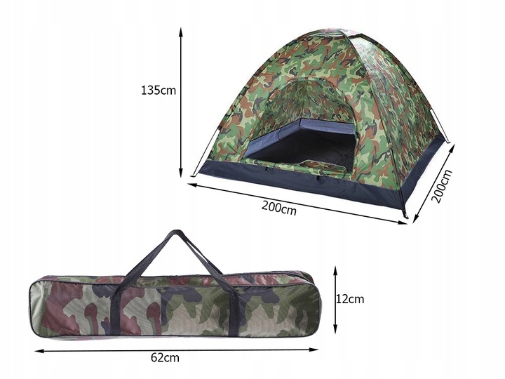 NAMIOT TURYSTYCZNY KEMPINGOWY MOSKITIERA MORO XXL