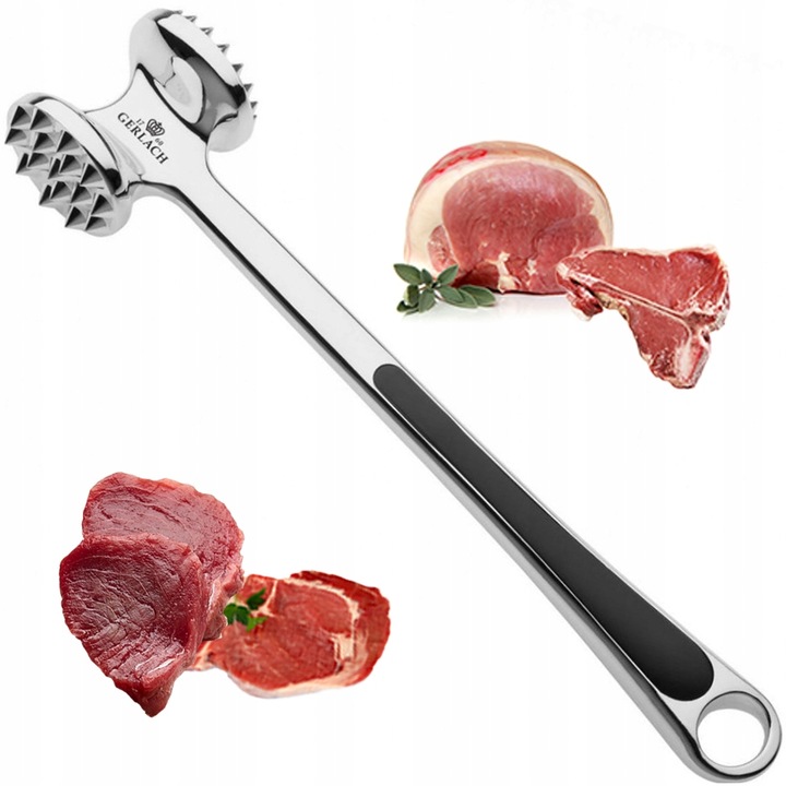 GERLACH TŁUCZEK DO MIĘSA DWUSTRONNY METALOWY MŁOTEK SOLIDNY