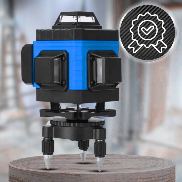 POZIOMNICA LASEROWA POZIOMICA 4D 16 LINII KRZYŻOWA 360 LASER STOJAK