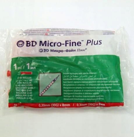 STRZYKAWKI INSULINOWE ZESPOLONE Z IGŁĄ BECKTON DICKINSON MICRO-FINE PLUS 1M