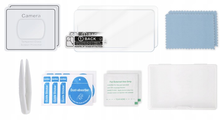 Szkło Hartowane 9H Na Obiektyw i Ekran do DJI OSMO POCKET 3 - 4 szt.