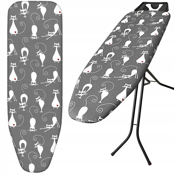 Pokrowiec na deskę do prasowania z kotami podkładem PREMIUM BAWEŁNA 100%