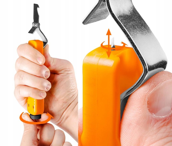 Ściągacz izolacji z hakiem nóż elektryka 180mm 01-547 NEO TOOLS