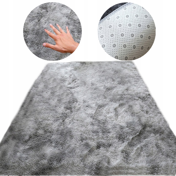 Pluszowy Dywan Shaggy Puszysty Do Salonu Miękki 140x200 Prostokąt