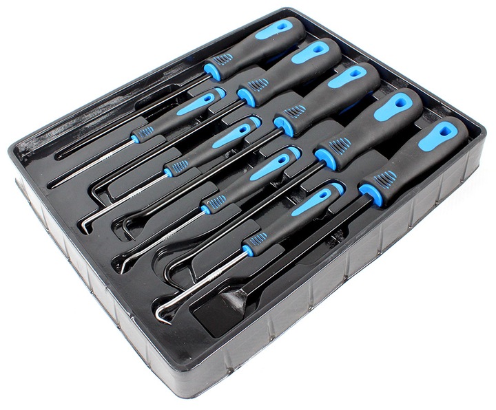 Zestaw grotów-haków i skrobaków 9el.