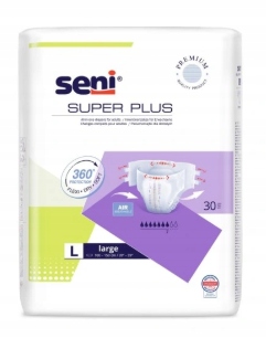 Super Seni Plus L pieluchomajtki dla dorosłych na rzepy 30szt.
