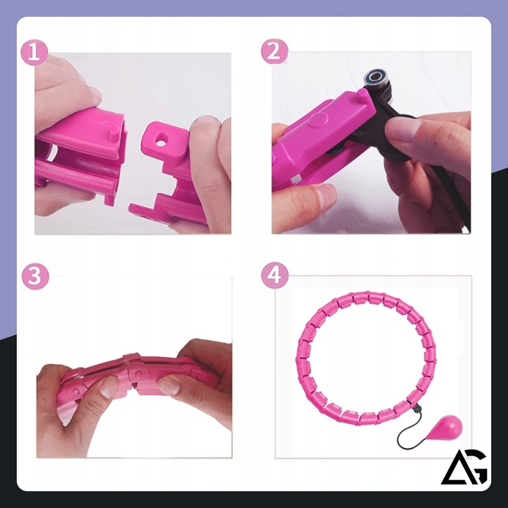 HULA HOP Z OBCIĄŻENIEM ODCHUDZAJĄCE Z OBCIĄŻNIKIEM SMART HULAHOP PLUS