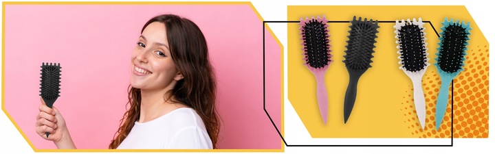 SZCZOTKA DO LOKÓW DO WŁOSÓW KRĘCONYCH DEFINIUJĄCA LOKI MASAŻER WŁOSIE