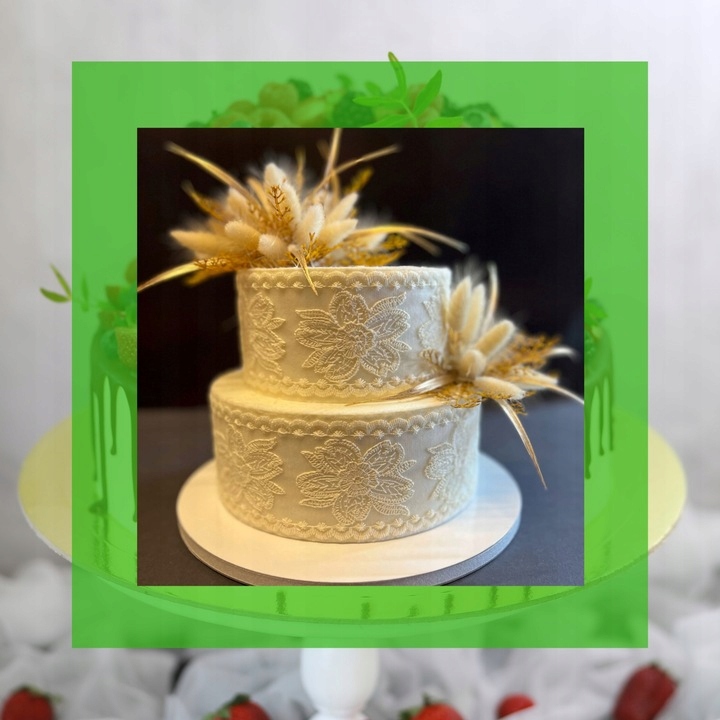 Podkład Pod Tort Okrągły 36 cm Biały Gruby Styrodurowy