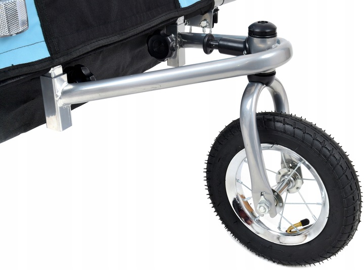 PRZYCZEPKA ROWEROWA PRO Z AMORTYZACJĄ 3w1 + OŚWIETLENIE LED