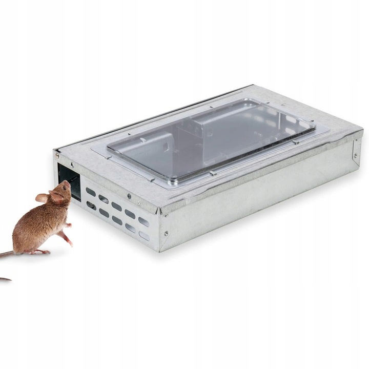 MYSZOŁAPKA ŻYWOŁAPKA PUŁAPKA NA MYSZY GRYZONIE ŁAPKA CHWYTACZ METAL