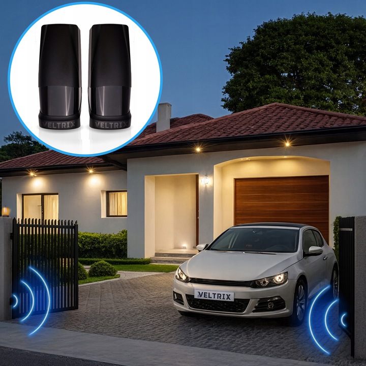 Napęd bramy dwuskrzydłowej WIFI ZESTAW 2x2m 400kg + 4 piloty + lampa LED