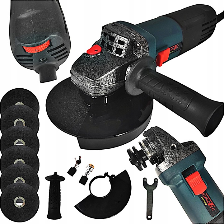 SZLIFIERKA KĄTOWA Z REGULACJĄ OBROTÓW DIAX KĄTÓWKA 125mm 1750W + 6x