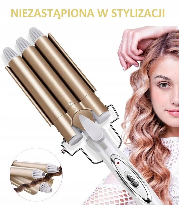 FALOWNICA DO WŁOSÓW FALE LOKÓWKA WIELOFUNKCUJNA KRĘCENIE WŁOSÓW